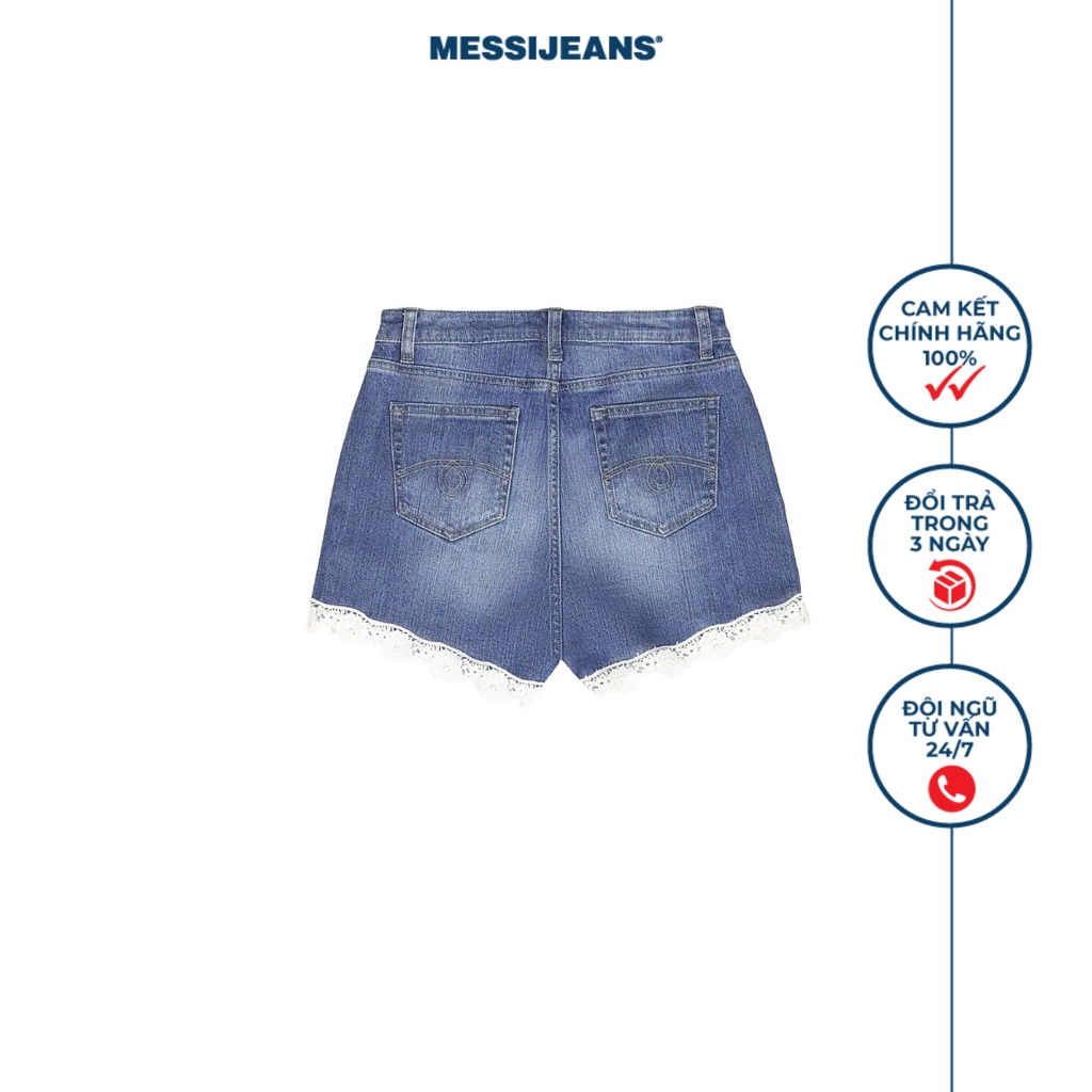 Quần short jean nữ viền ren MESSI SJW-729
