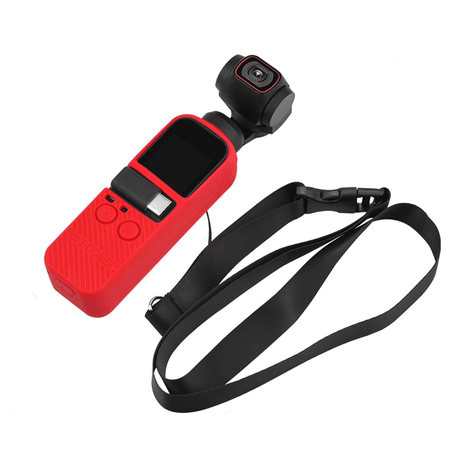 Protective Silicone Cover Case Sleeve Protector Shell & Lanyard for DJI Pocket 2 Accessory