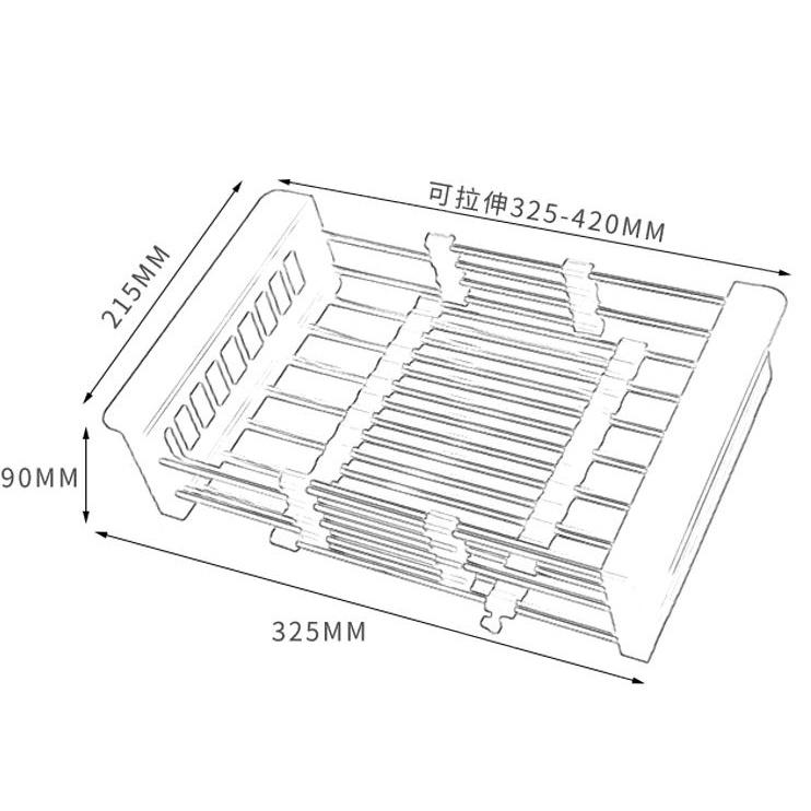 Kệ Giá Rổ Gác Bồn Rửa Chén,Kệ Gác Bồn Rửa Bát Inox Rút Gọn Siêu Tiện Lợi Đựng Rau Củ Quả Thực Phẩm MKS050