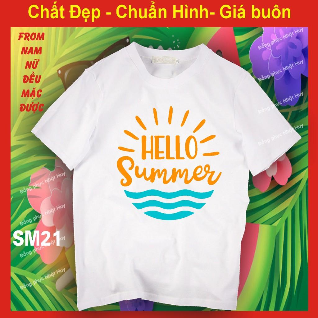 áo đi biển SM18 đủ size ,we are one , hello summer thun,phông,đồng phục, nhóm, du lịch