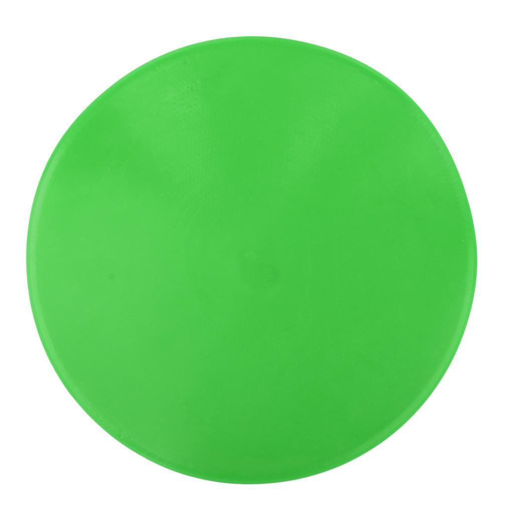 10PCS Green&Yellow Flat Rubber Disc Spot Markers 9 Inch Wear-proof Circles