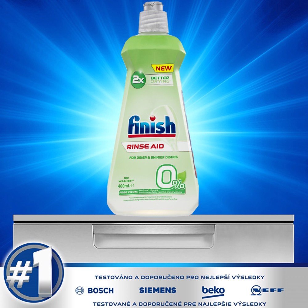 Nước làm bóng chén bát Finish Eco 0% - 400ml/ chai