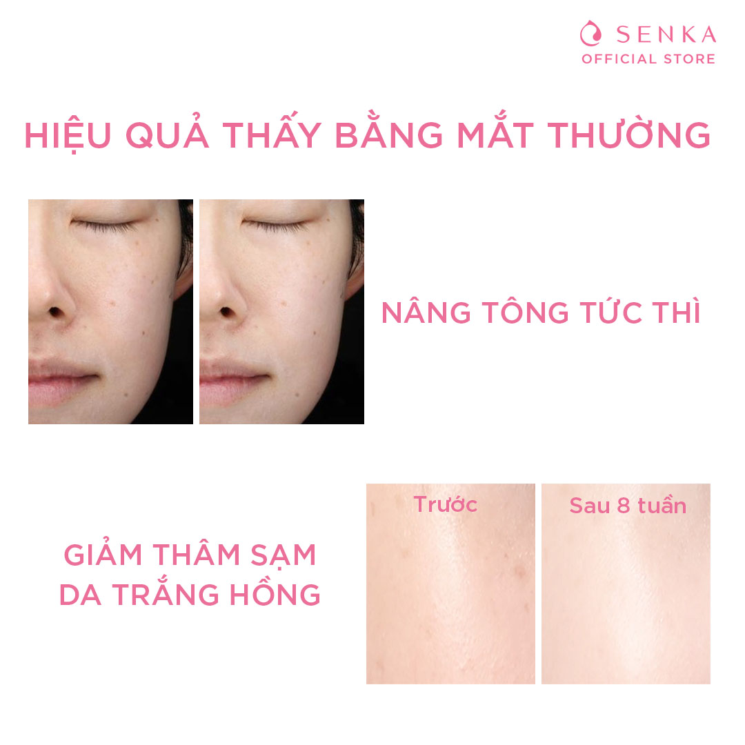 Kem dưỡng trắng da nâng tông 3 trong 1 Senka White Beauty 100g