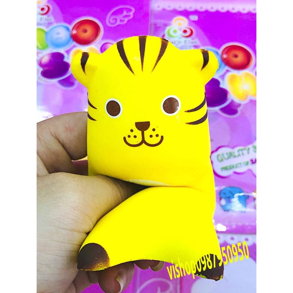 Squishy Lớn JUMBO Hình thú mệt nằm bẹp dí hổ vàng Đồ Chơi Xốp Giảm Stress Hình mềm mịn dễ Thương đàn hồi Cho Bé