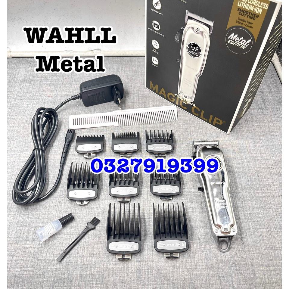 Tông đơ cắt tóc cao cấp WAHLL Metal 1919 - lưỡi kép bộ 8 cữ