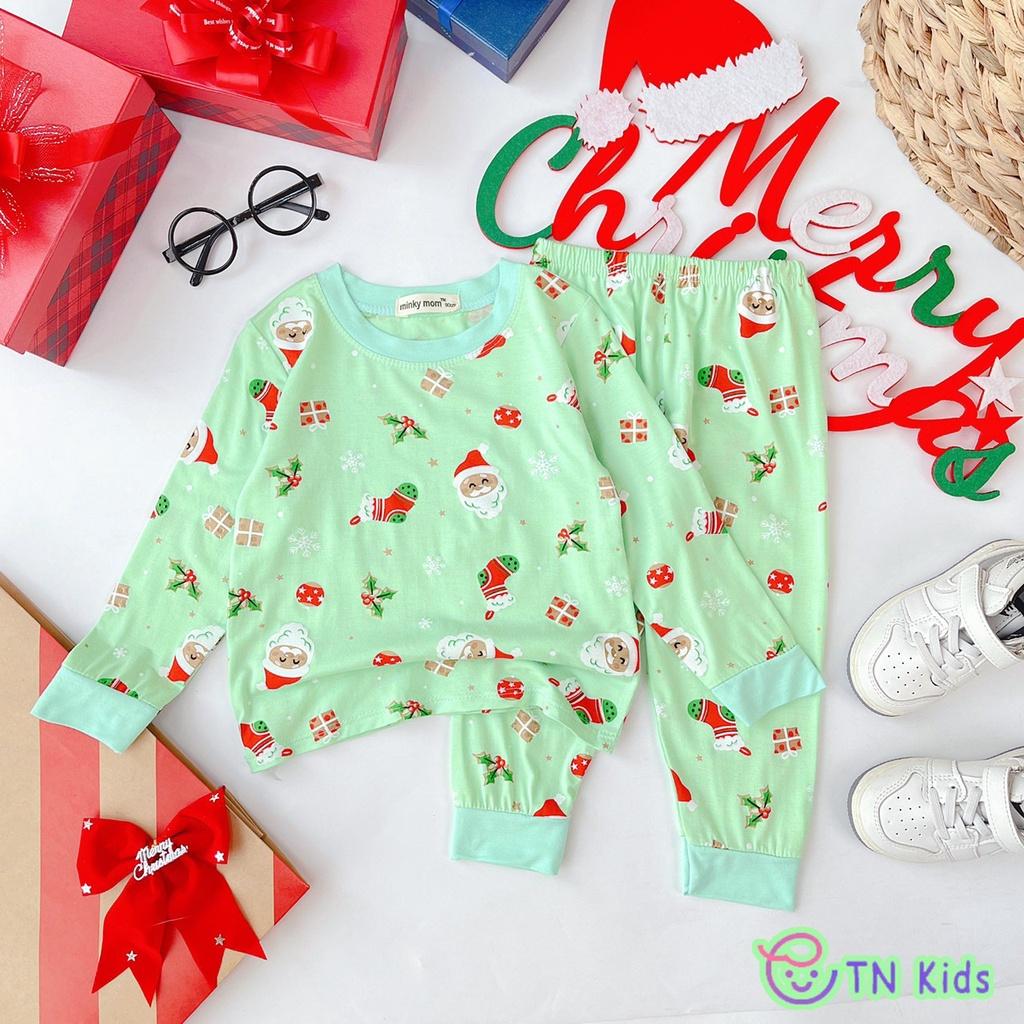 Bộ Dài Tay NOEL Thun Lạnh in hình Mềm Mịn Thoáng Mát Hàng Chuẩn Loại 1 MINKY MOM cho bé trai bé gái