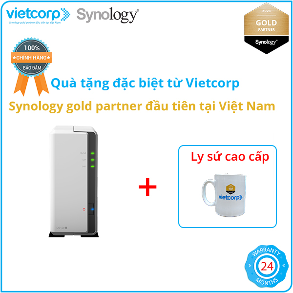 Thiết bị lưu trữ mạng NAS Synology DS120J (Trắng) - Hàng Chính Hãng