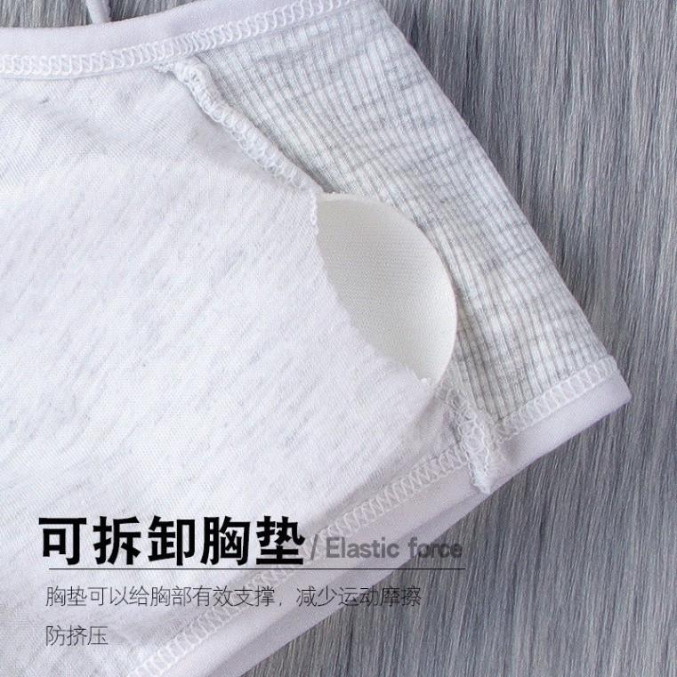 Áo lót lá cotton cho học sinh có mút nhẹ tháo ra được cho bé 35-55kg