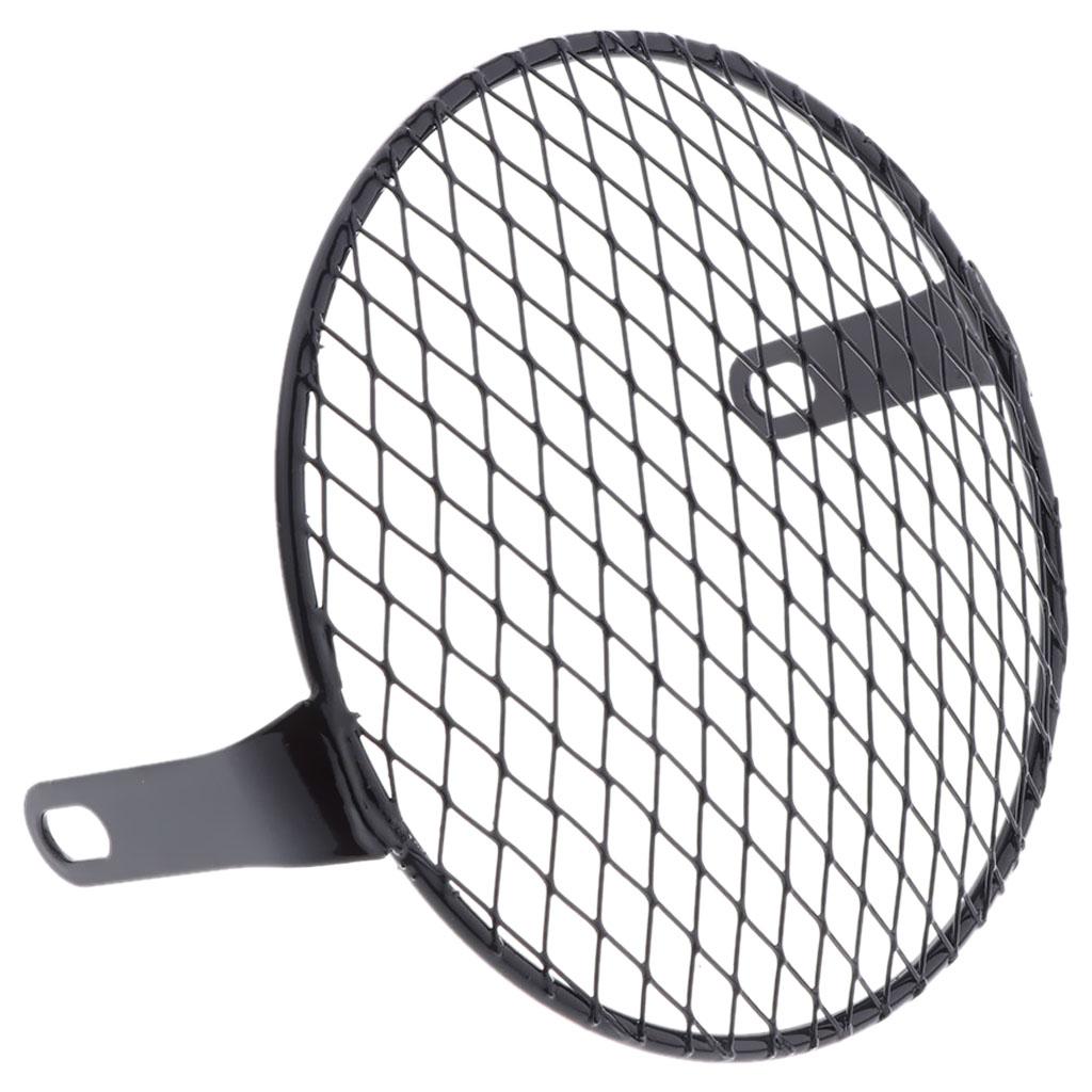 Metal Motorcycle Headlight Grille Cover Retro Grill Cover, Metal Headlamp Mounting Hardware for Honda GN125 CG125