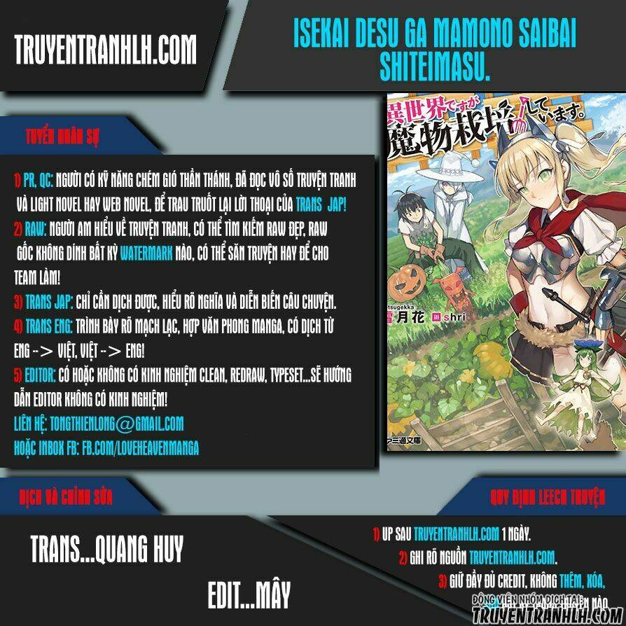 isekai desu ga mamono saibai shiteimasu chapter 3 1