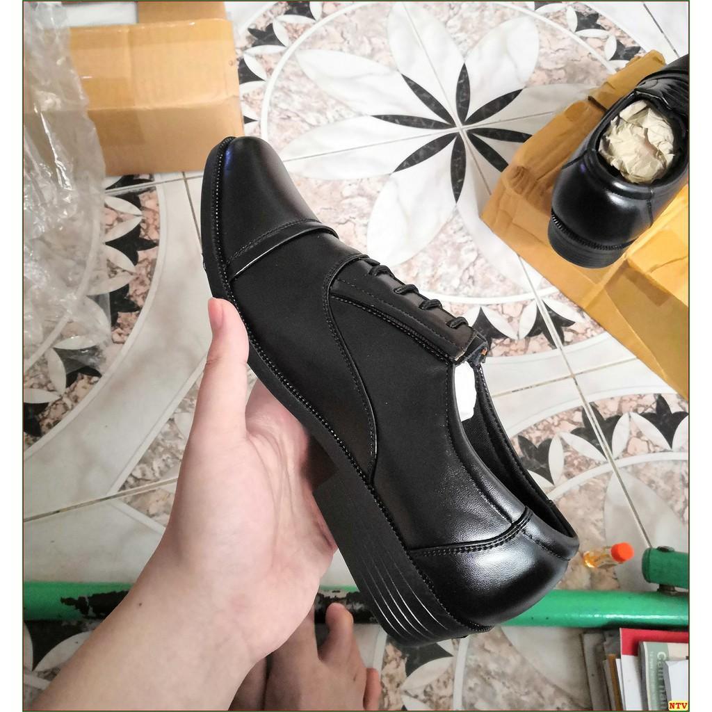 Giày tây VFashion giả dây, đế khâu chắc chắn, kiểu xỏ tiện lợi.