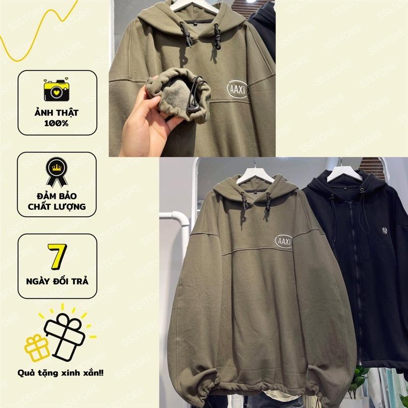 áo hoodie nỉ AAXI màu rêu unisex ảnh thật SSStore ( nam nữ mặc đều được
