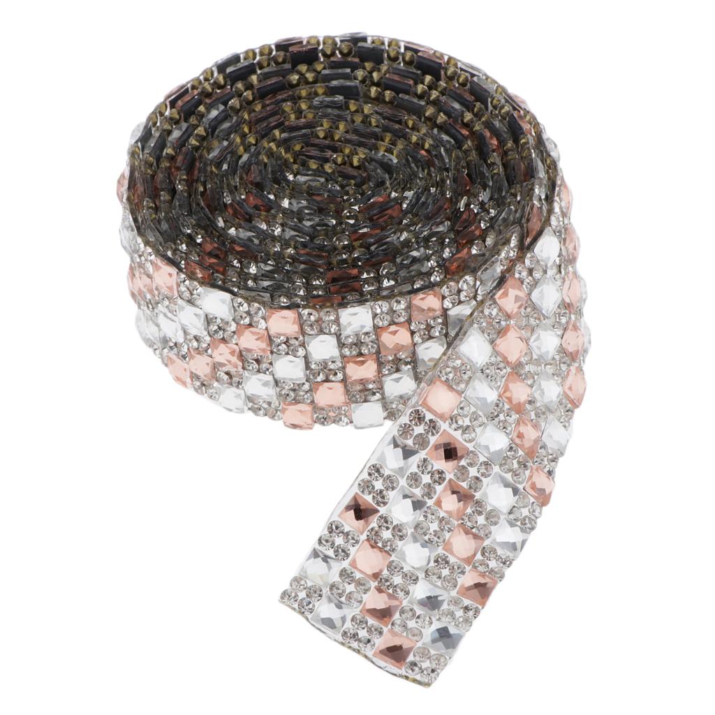 1 Mét Rhinestone Ribbon Crystal May Trim Thủ Công Mỹ Nghệ 2cm