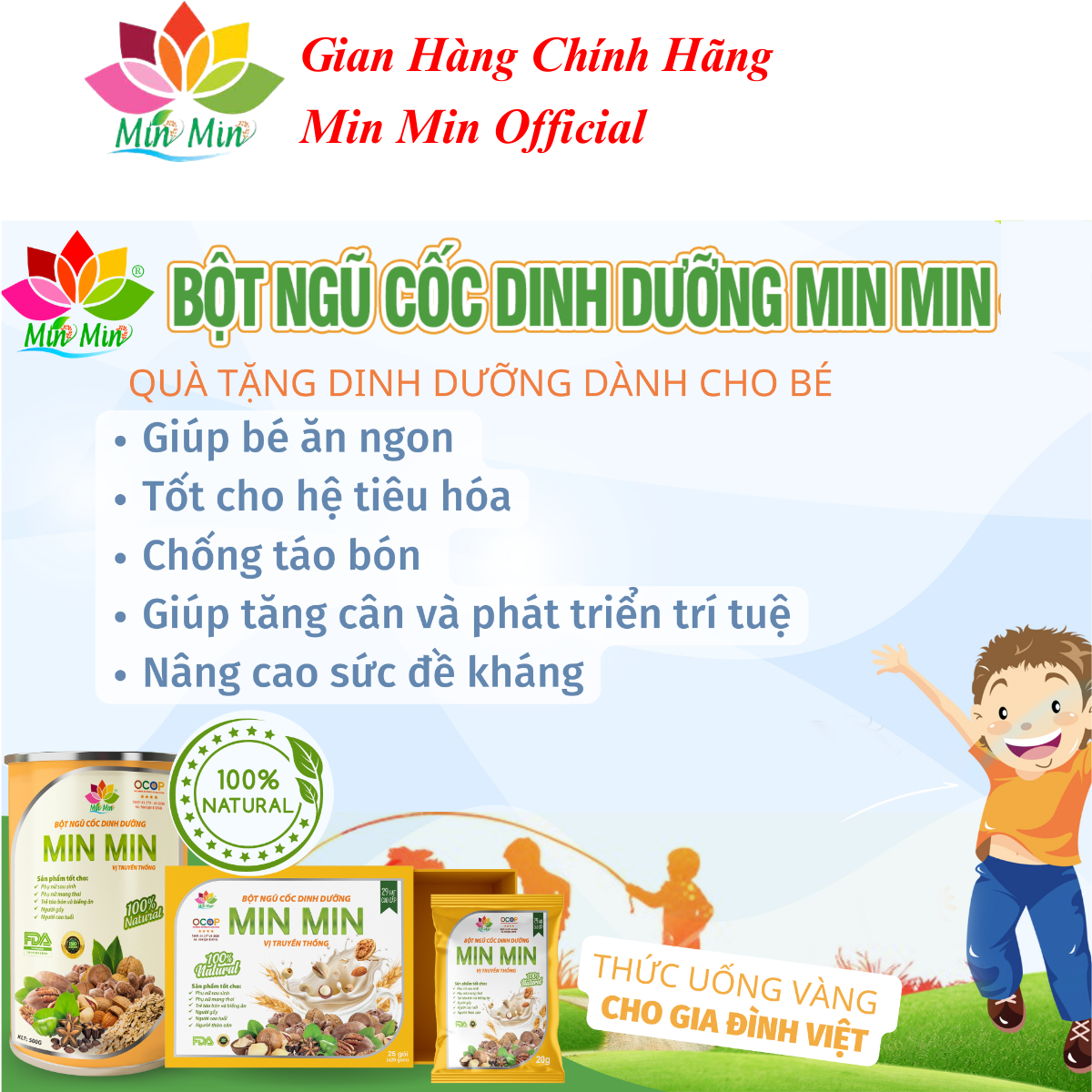 [COMBO] 2 Hộp (1Kg) Ngũ Cốc Bầu Lợi Sữa Dinh Dưỡng Min Min 29 Vị Hạt Truyền Thống Ngũ Cốc Min Min Dinh Dưỡng Cho Cả Gia Đình