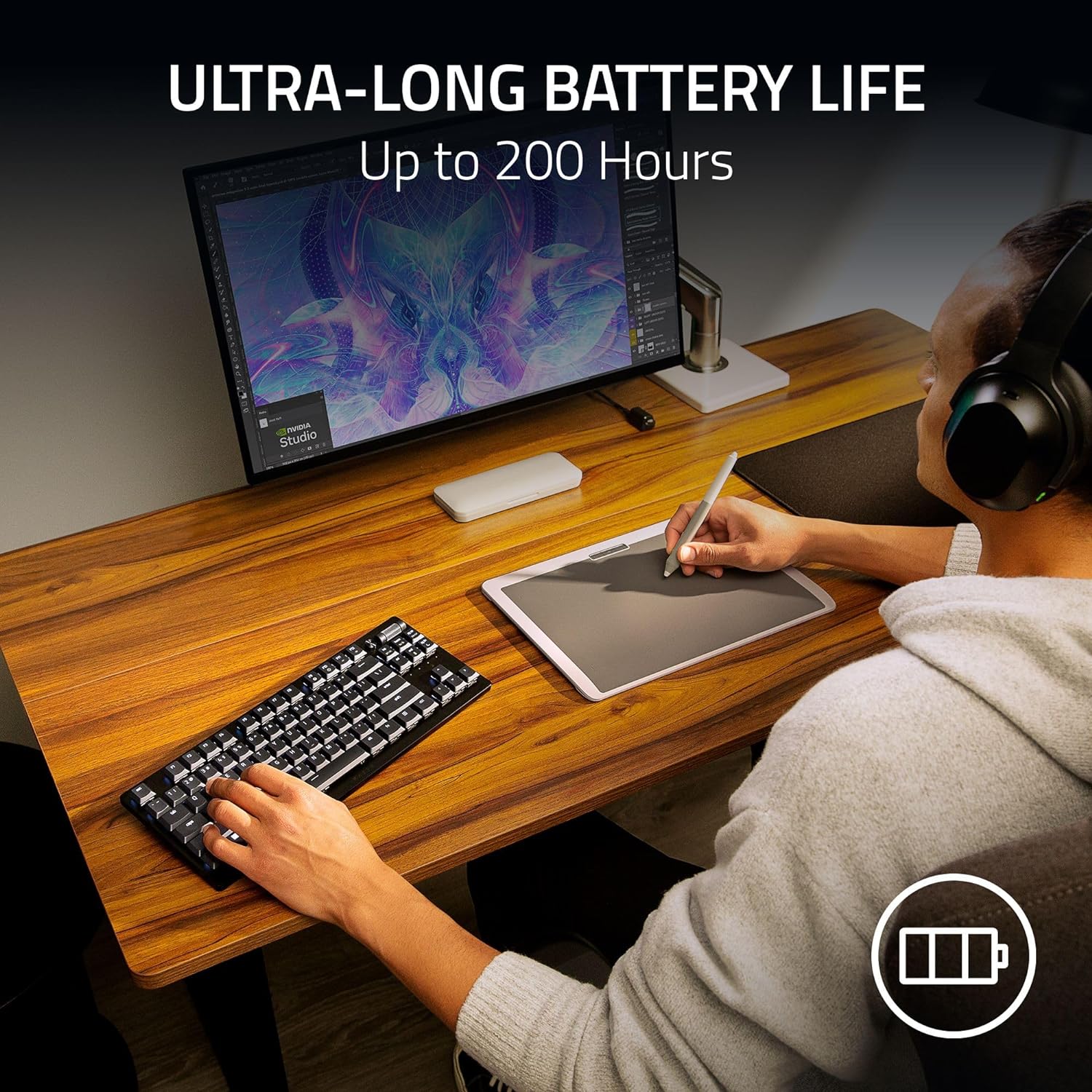 Bàn phím Gaming không dây Razer DeathStalker V2 Pro Tenkeyless Low Profile Optical - Hàng chính hãng