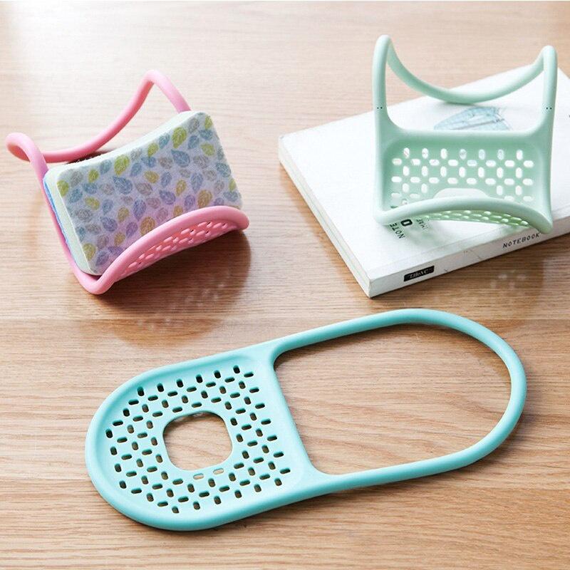 Sink Shelf Kitchen Storage Adjustable Snap Sink Rack Hanging Dish Rack Soap Sponge Drain Rack Kitchen Organizer Storage Rack