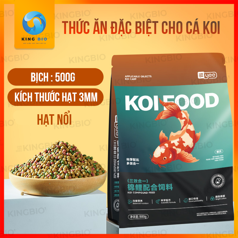 Cám Beesn Koi Food thức ăn cân bằng dinh dưỡng, giàu tảo xoắn và Vitamin cho cá KOI và cá chép khác