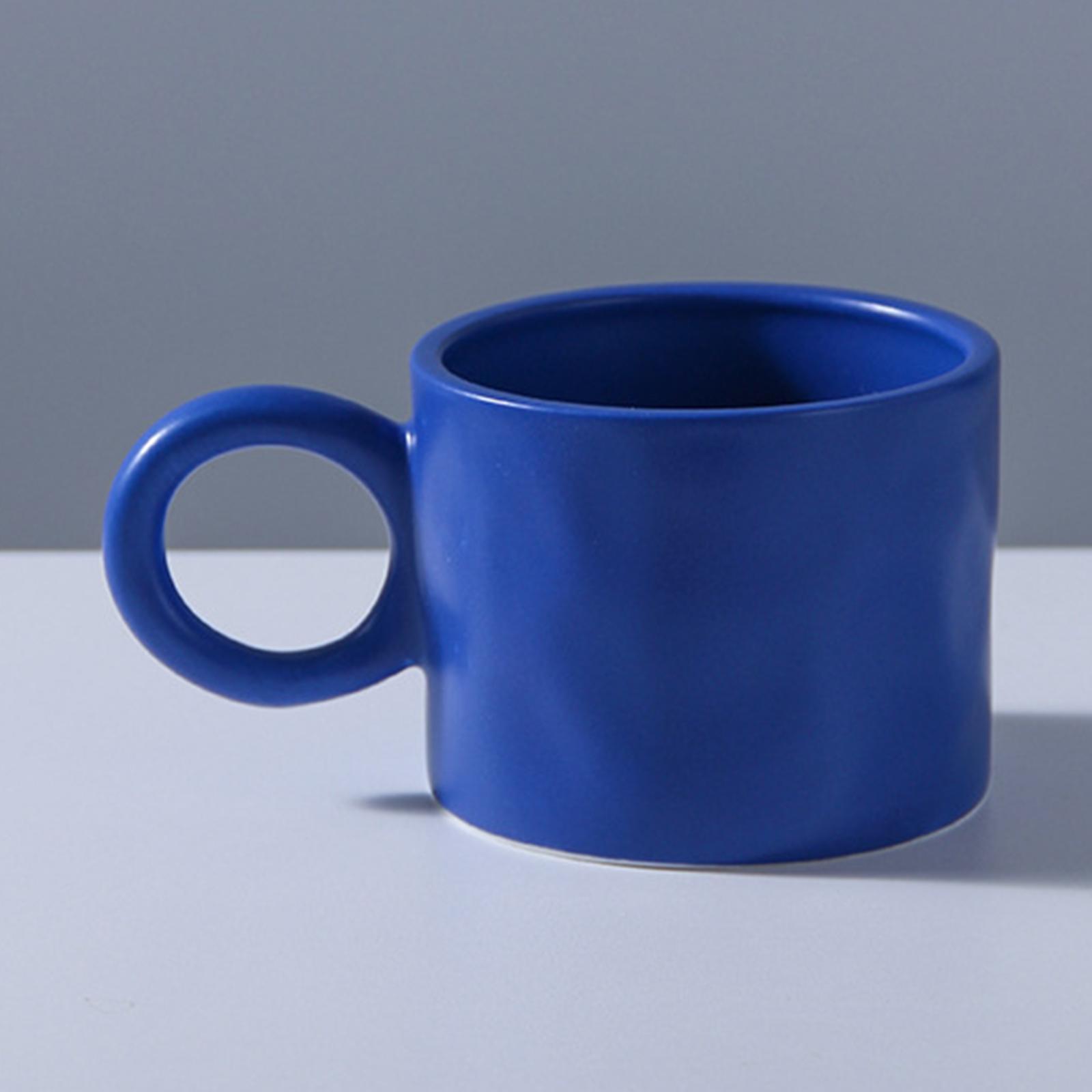 Cute Ceramic Nordic Mug Big Earring Handle Coffee Mug Cocoa Cold Drinks Cup