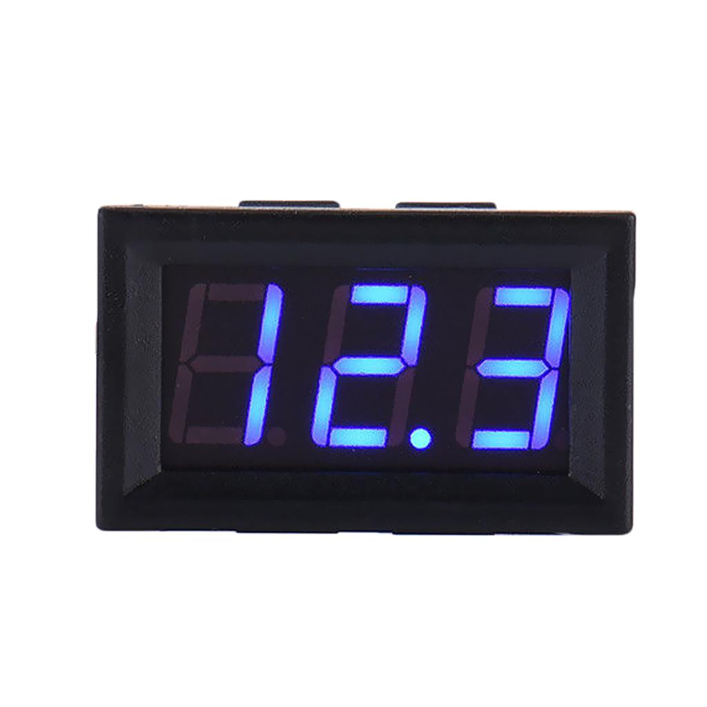 2 Wire DC5-120V Digital Volt Voltage Meter Voltmeter Car Motor 0.56''