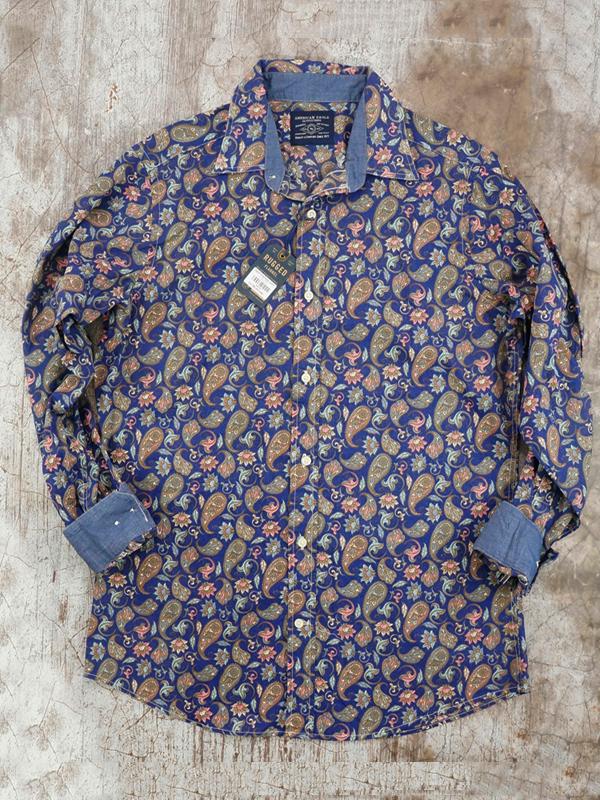 Áo Sơ Mi Nam AE Printed Paisley Slim Fit Shirt - Size L