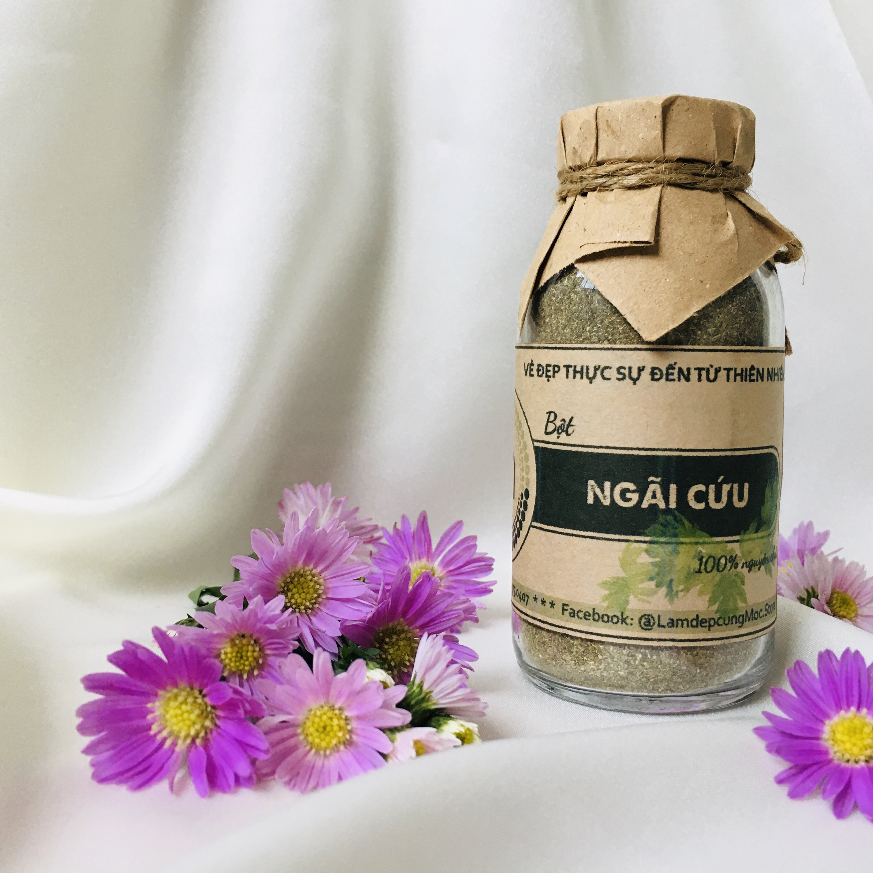 Bột Ngãi Cứu đắp mặt dưỡng ẩm nguyên chất 200ml