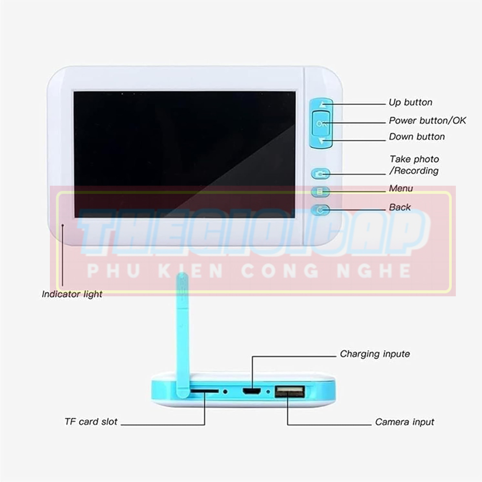 ROGTZ Camera Nội Soi Tai Màn Hình 4,3 inch HD1080P 2.0MP 3,9mm - Dụng Cụ Lấy Ráy Tai Thông Minh Cầm Tay P20 - Hàng Nhập Khẩu