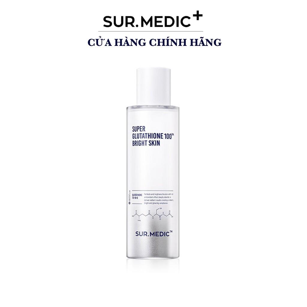 Nước Cân Bằng Giữ Ẩm Dưỡng Sáng Da SURMEDIC Super Glutathione 100 Bright Skin 145ml