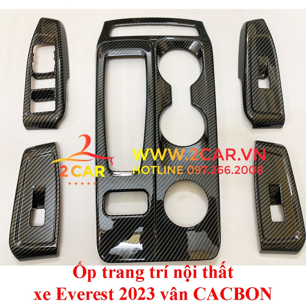 Ốp nội thất vân Carbon xe Ford Everest , Ranger 2022, 2023 hàng nhựa CACBON cao cấp dành cho bản 1 cầu