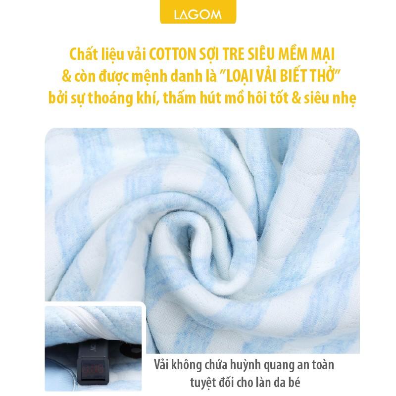 Túi Ngủ Cho Bé Cotton Trần Bông Ấm Áp, Dạng Áo (Video + Ảnh Thật)