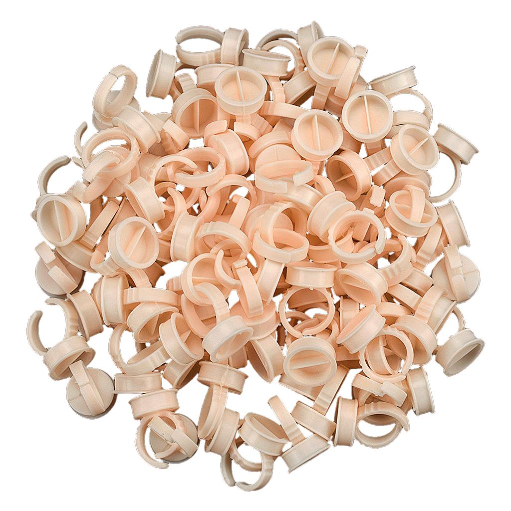 100PCS Silicone Pigment Rings Tattoo Ink Cups Makeup Ring Glue Holder Soft L