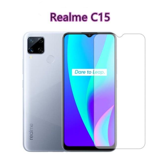 Kính cường lực Realme C11, C12, C15, C17, C20, C21 trong suốt, tặng giấy lau màn hình