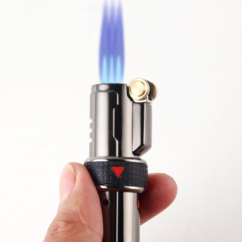 Vỏ Hột Quẹt Bật Lửa Jobon ZB-696 Khò 3 Tia Sử Dụng Gas Đá Cao Cấp Có Khóa Rảnh Tay - Nhiều Màu