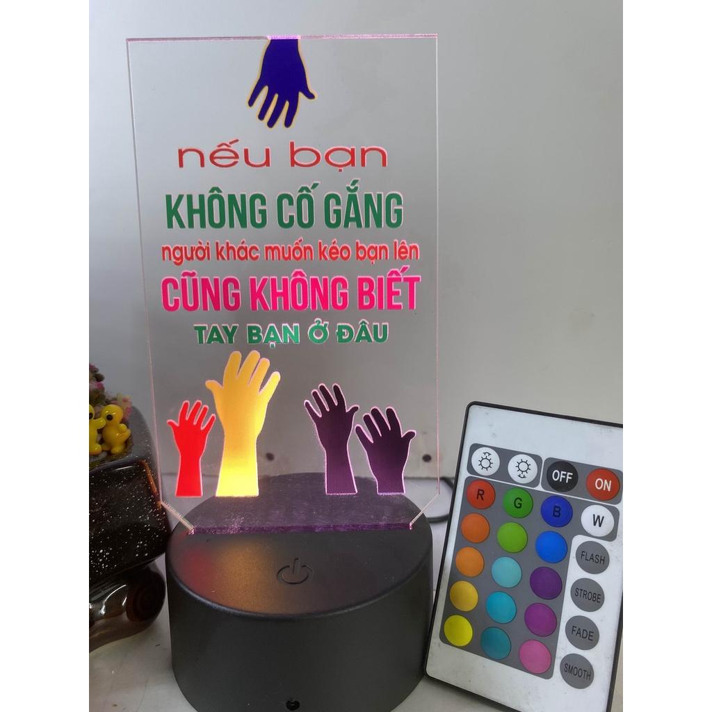 32 -Tranh đèn led động lực đẹp - nếu bạn không cố giắng - đèn led trang trí bàn làm việc- Dled-32