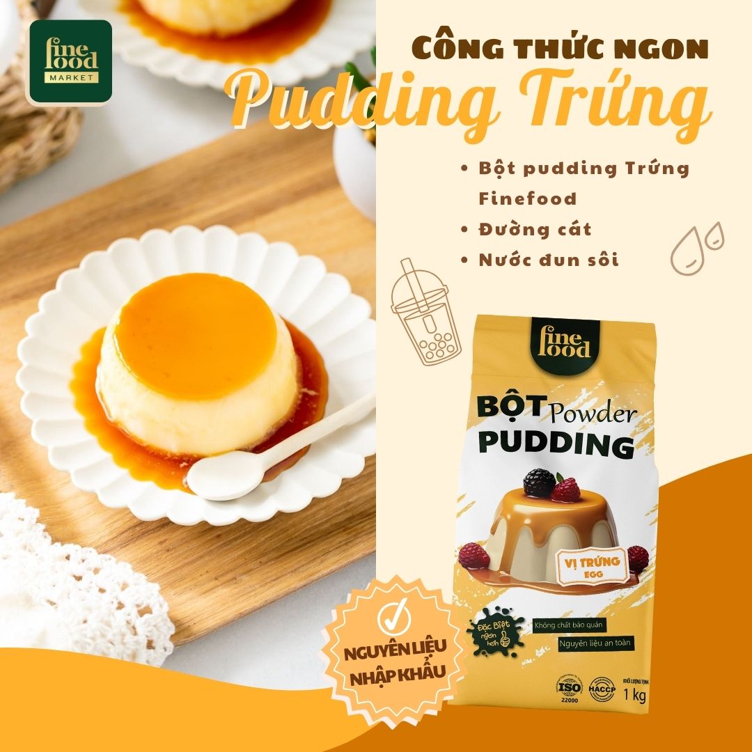Bột pudding vị trứng Finefood 1kg