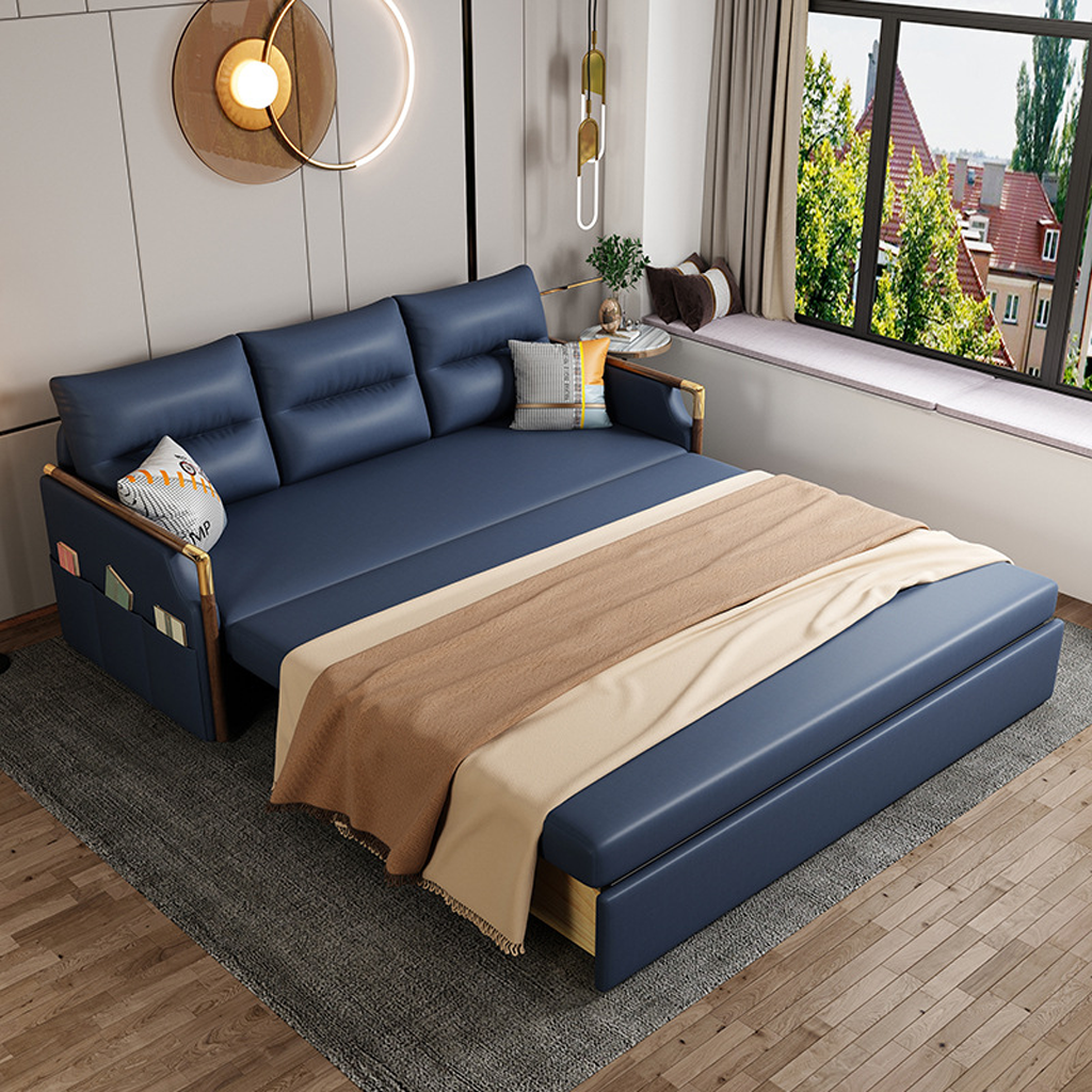 Ghế Sofa Bed Đa Năng Cao Cấp Có Túi Đựng Đồ Tiện Lợi, Sofa Giường Kéo Cho Phòng Khách Sang Trọng Và Tinh Tế HGK-43