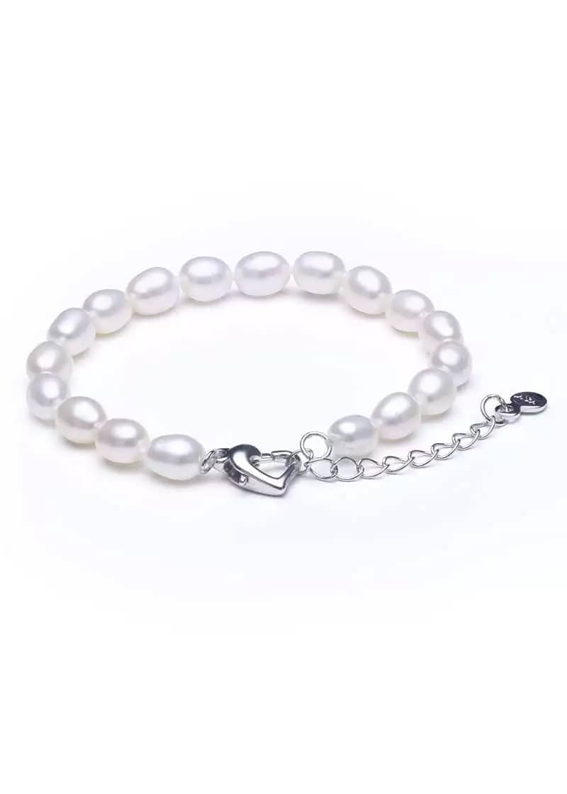 Vòng tay ngọc trai opal trắng, tím,cam 8-9 ly