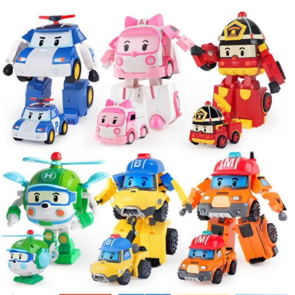 Đồ chơi Xe Cảnh sát siêu xe: Xe Biến Hình Thành Robot bộ đồ chơi Robocar Poli và những người bạn Độc đáo vui nhộn