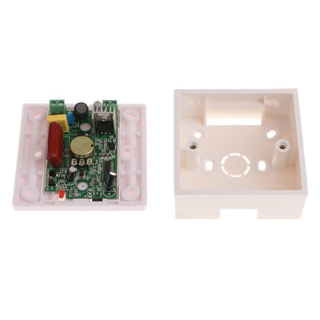 White Wall Light Dimmer Switch Case O/N for LED CFL Dimmable Lighting 300W