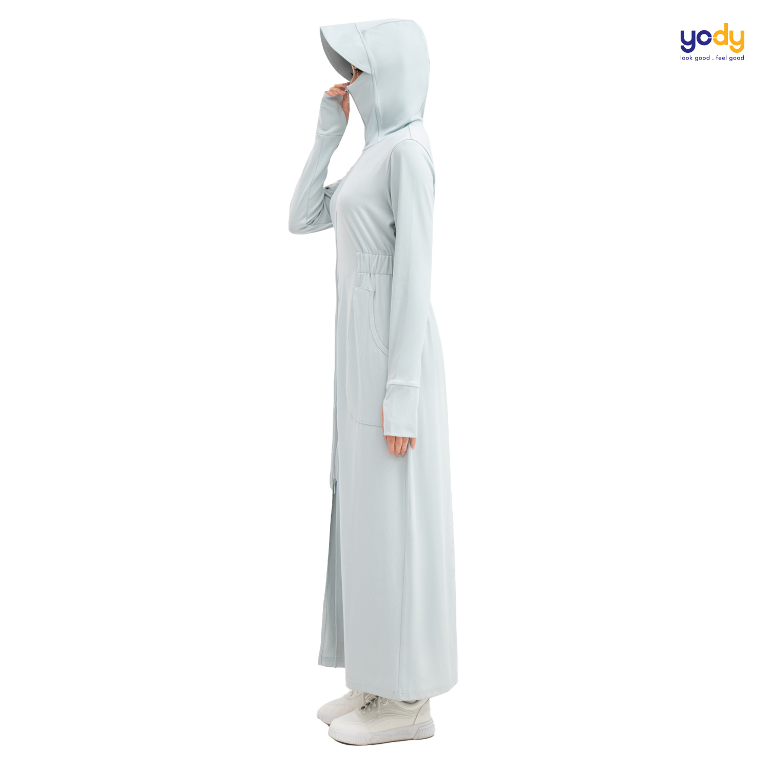 Áo chống nắng dài nữ YODY dáng dài che kín, chống nắng, cản tia UV ACN6002