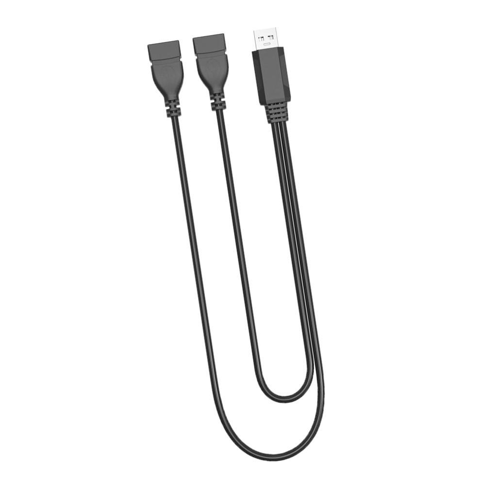 USB 2.0 A Male To 2 Dual USB Female Y Splitter Hub Power Cable