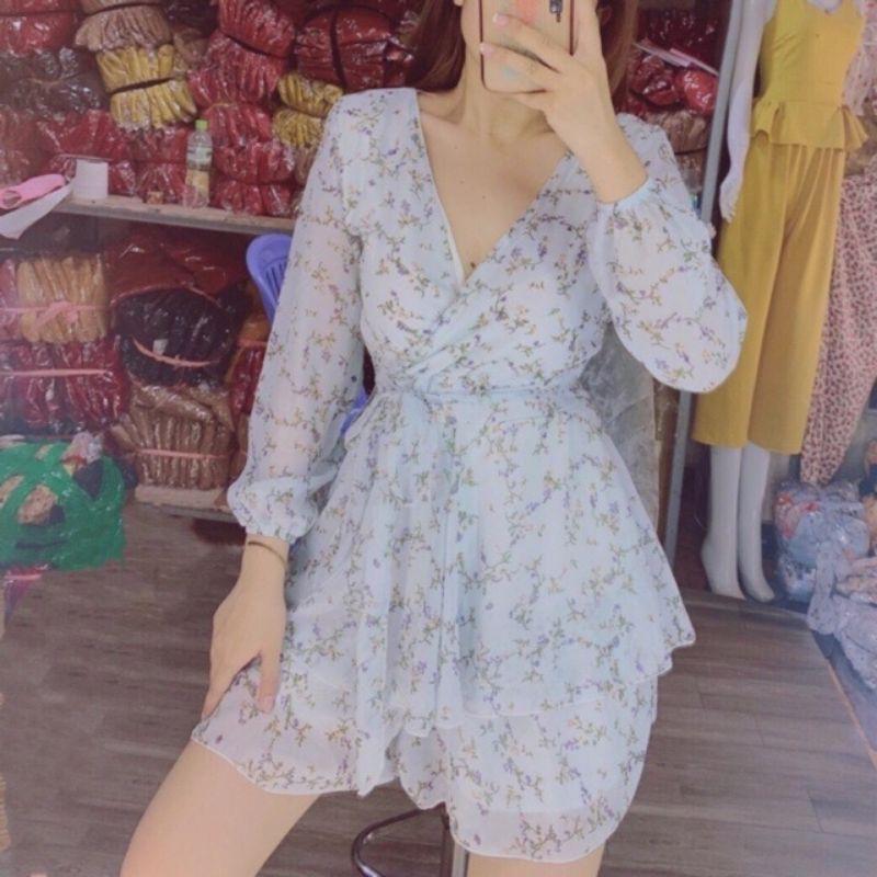 Jum voan tay dài 2 tầng,tôn dáng siêu xinh,Hình thật /