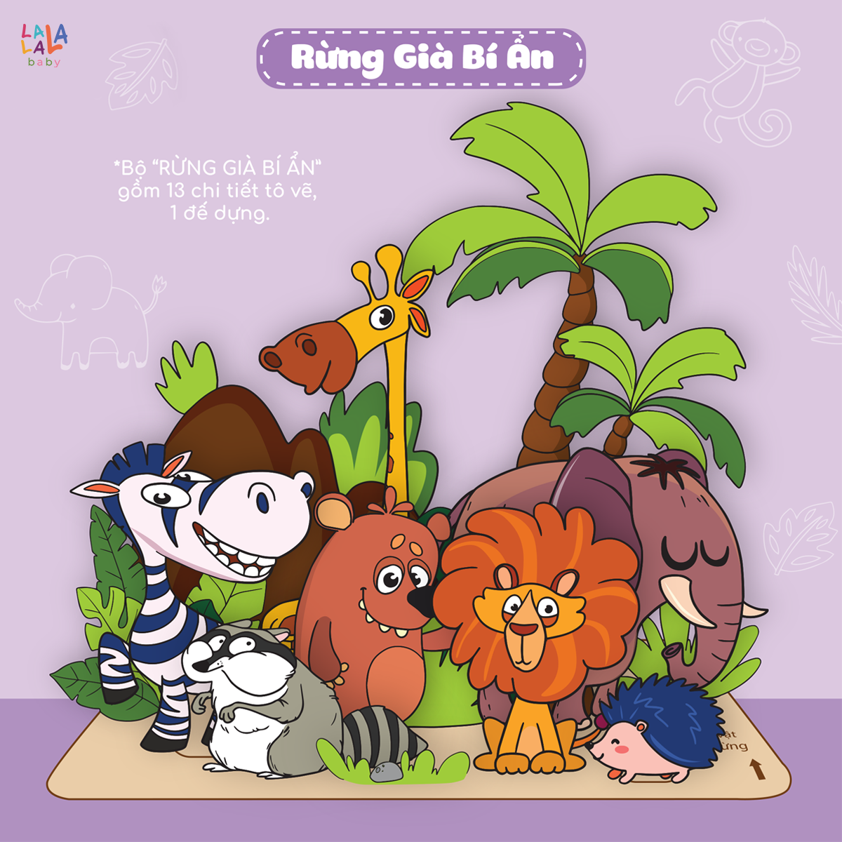 Đồ Chơi Tranh Gỗ Lalala Baby Tô Màu Kèm Màu Nước, Cọ và Truyện Kể I Paint I Play! Cho Bé Từ 3 Tuổi