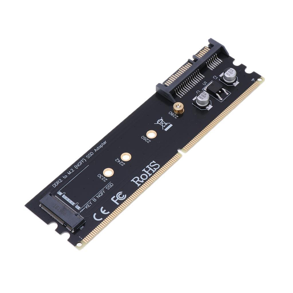 DDR2 Memory Card Slot SATA to M.2 NGFF SSD B-Key Adapter Board