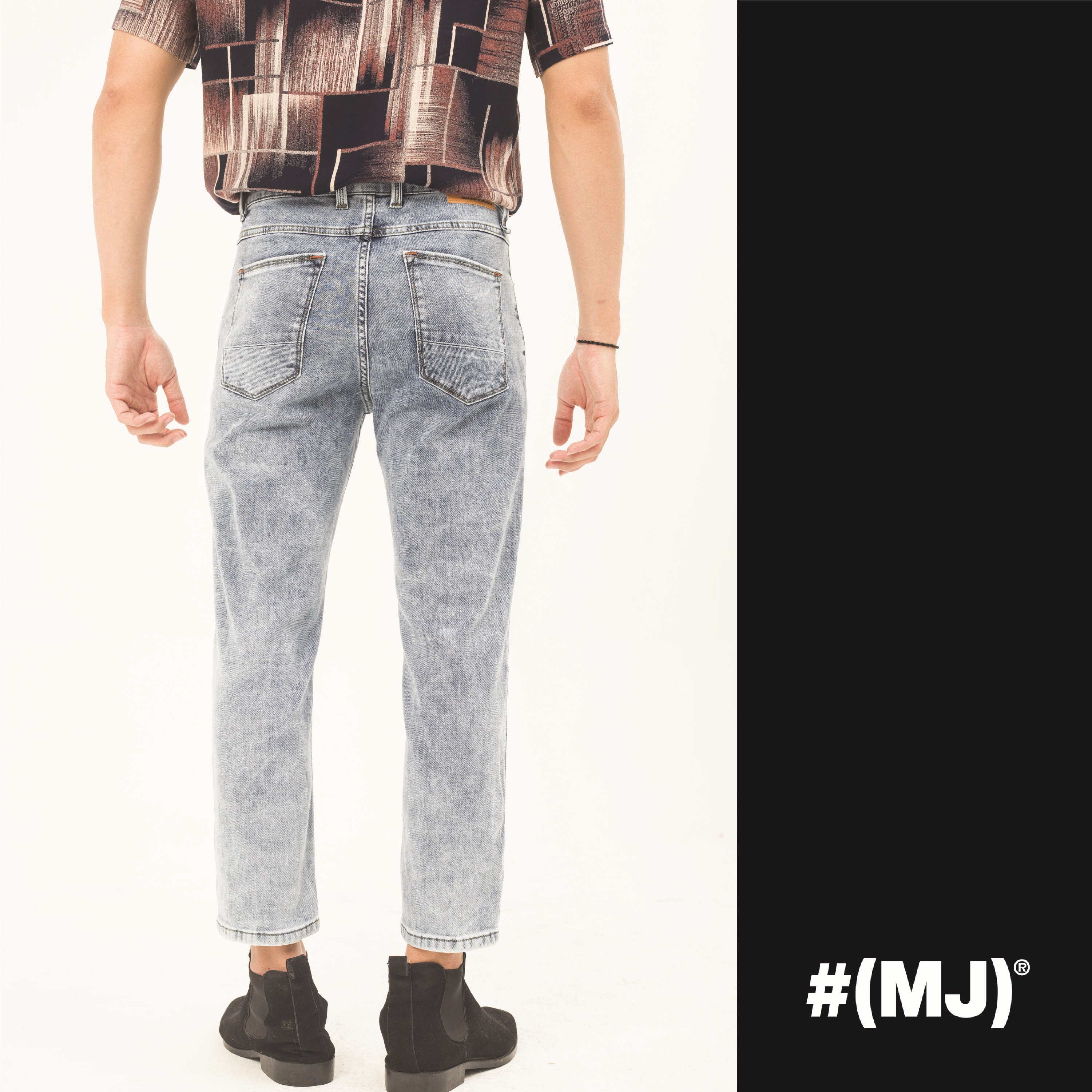 Quần jeans nam lửng thời trang ống đứng MESSI MJB0108
