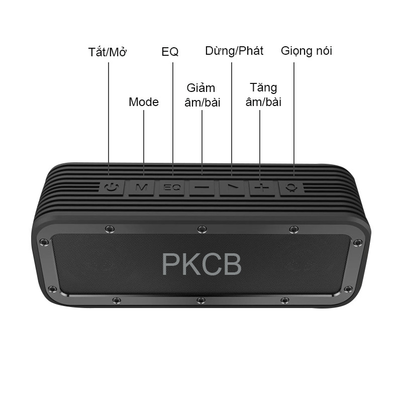 Loa bluetooth không dây di động 50W âm thanh nổi Âm thanh cao Bass cực lớn AUX TF - Hàng Chính Hãng PKCB93