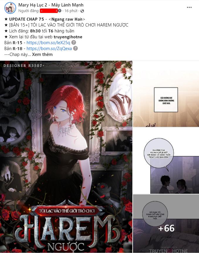 [Bản 15+] Tôi Lạc Vào Thế Giới Trò Chơi Harem Ngược chapter 75.7 - Trang 2