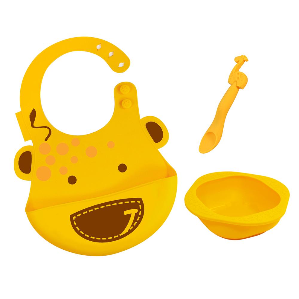 Bộ đồ dùng ăn dặm silicon Baby Marcus & Marcus, cho bé từ 6 tháng