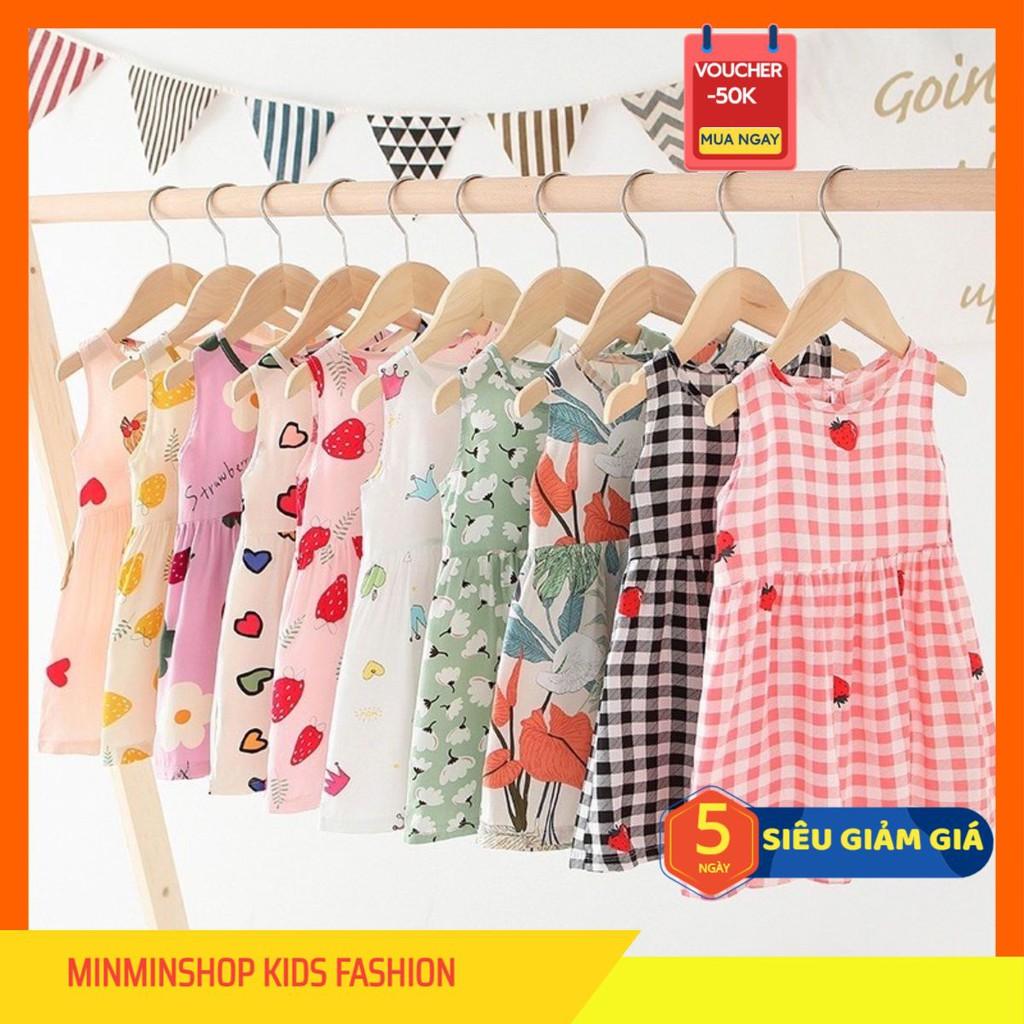 Váy cho bé gái, đầm bé gái lớn công chúa thời trang trẻ em lụa đũi mùa hè hàng QCCC loại đẹp mã HD001