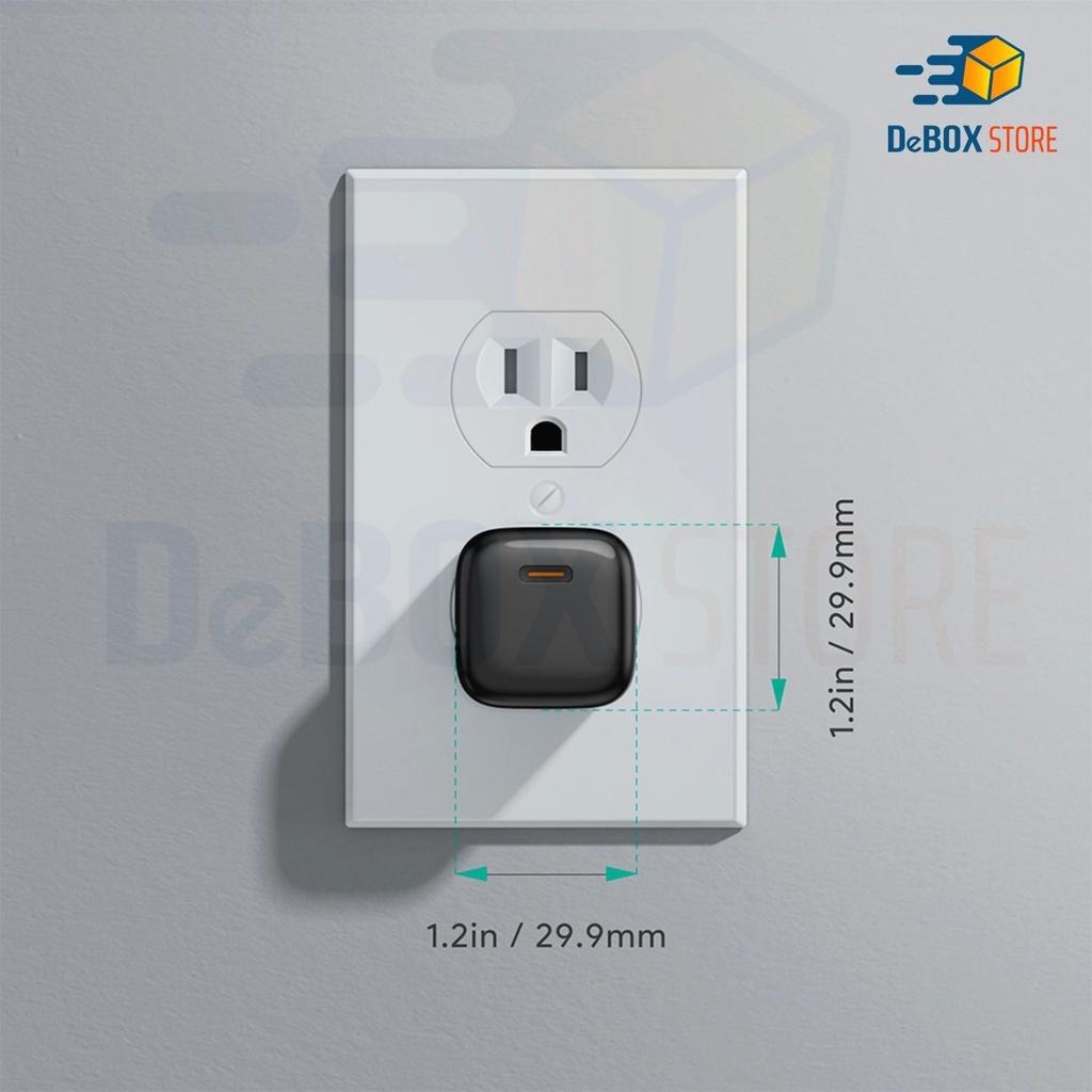 Cốc Sạc Nhanh 20W Omnia Aukey PA-B1 Pro Công nghệ GAN 2 Trong 1 PD 20W + Sạc nhanh 18W - Hàng Chính Hãng