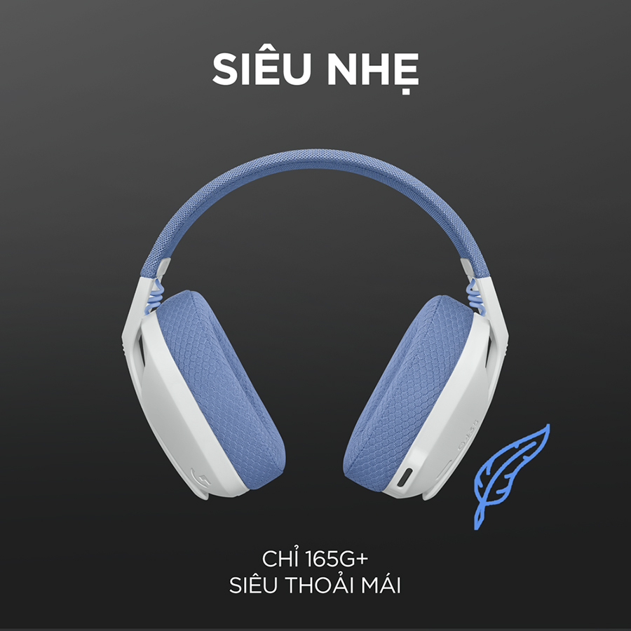 Tai nghe game không dây Bluetooth và Lighspeed Logitech G435 – Mic ảo tích hợp, nhẹ, tương thích PC, Điện thoại, PS4, PS5 - Màu